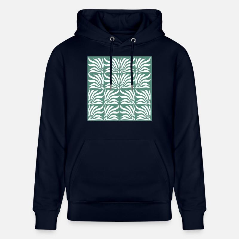 Motif de fleurs géométriques - Sweat à capuche bio CRUISER Stanley/Stella Unisexe - marine
