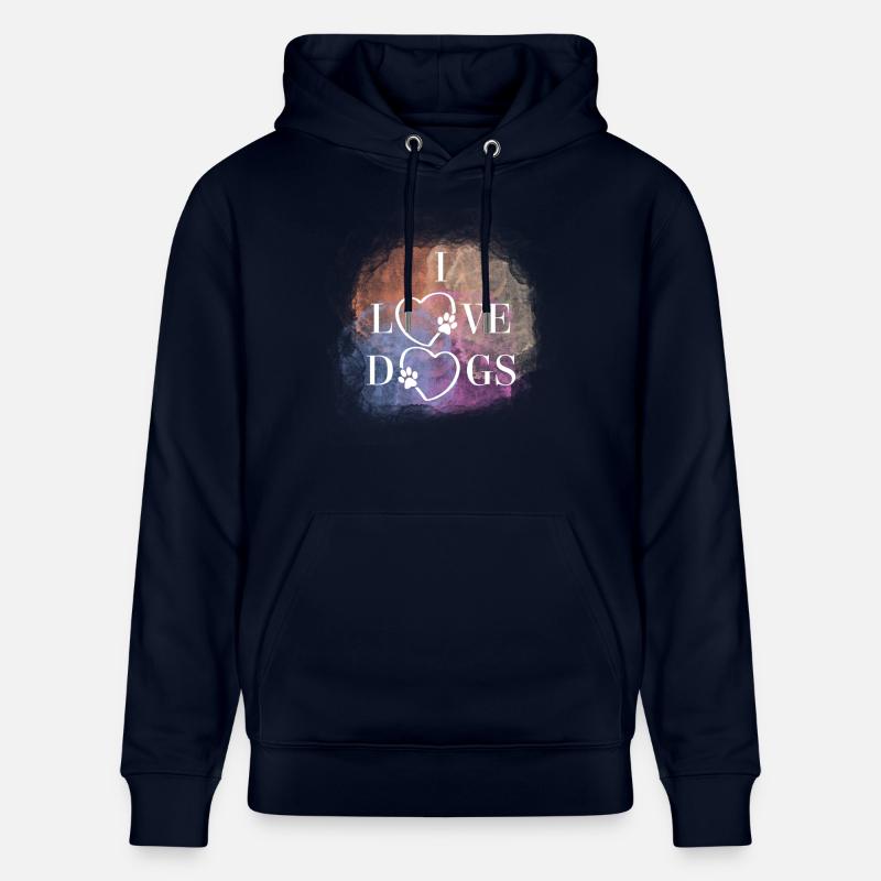 J’adore les chiens - Sweat à capuche bio CRUISER Stanley/Stella Unisexe - marine