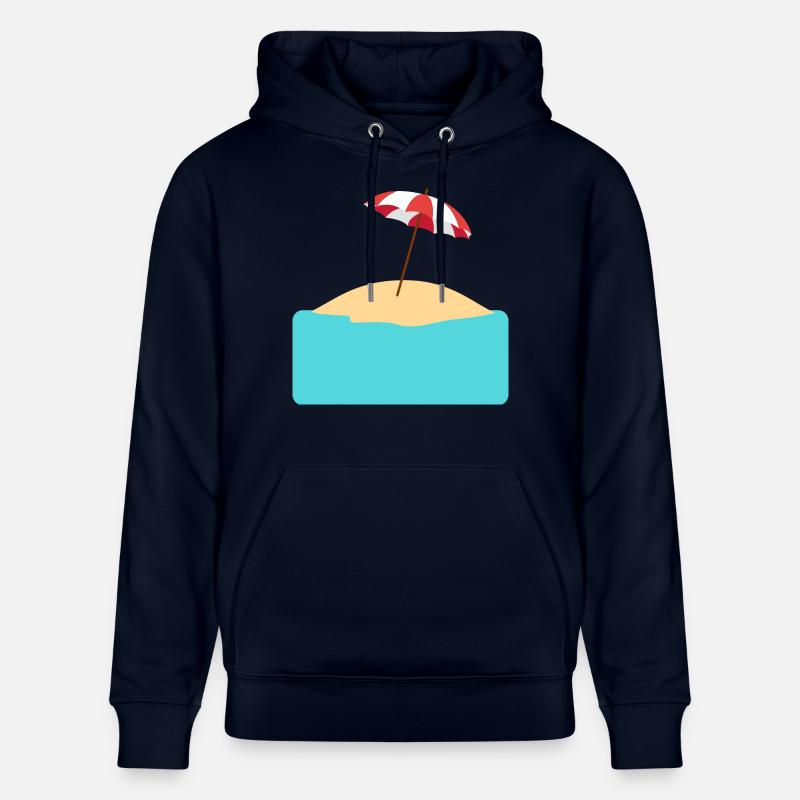 Plage avec île à remplir - Sweat à capuche bio CRUISER Stanley/Stella Unisexe - marine