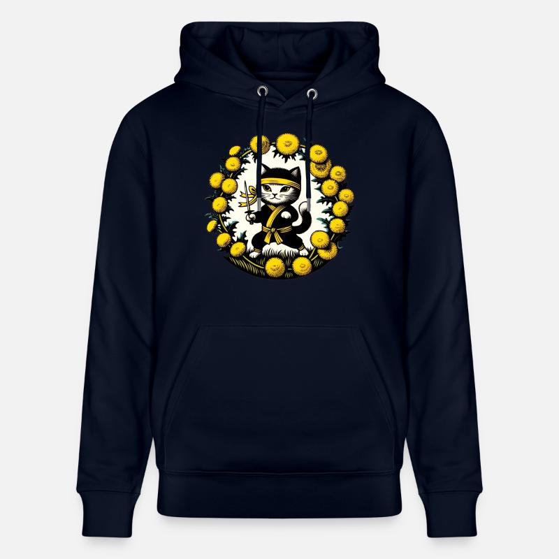 Chat Ninja - Sweat à capuche bio CRUISER Stanley/Stella Unisexe - marine