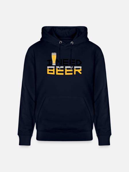 I Need Beer - Stanley/Stella CRUISER Unisex Organic Hoodie - navy