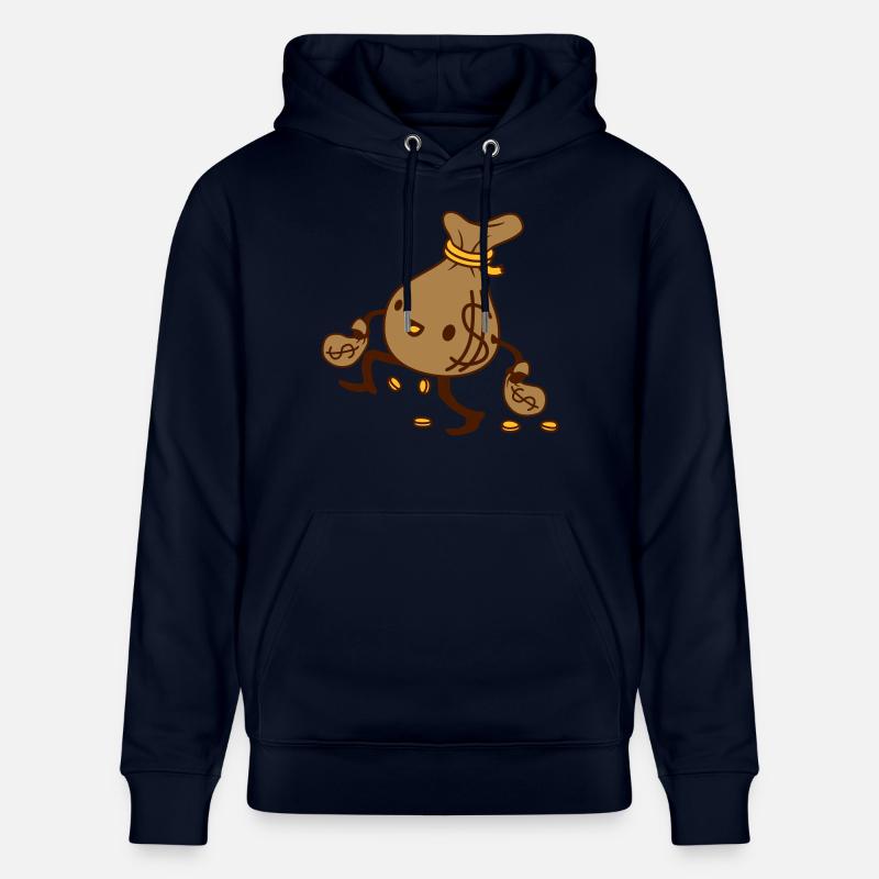 Happy Walking Money Bag Comic - Sweat à capuche bio CRUISER Stanley/Stella Unisexe - marine