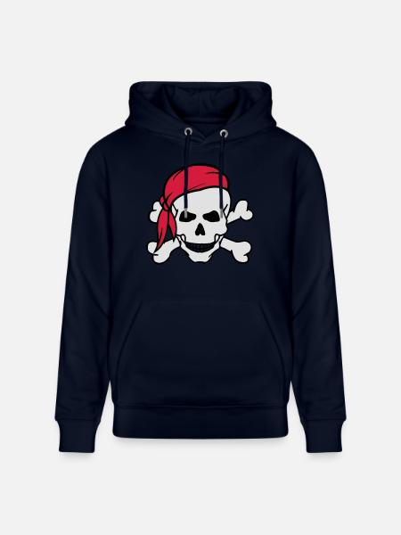 totenkopf_pirat_02 - Stanley/Stella CRUISER Unisex Organic Hoodie - navy