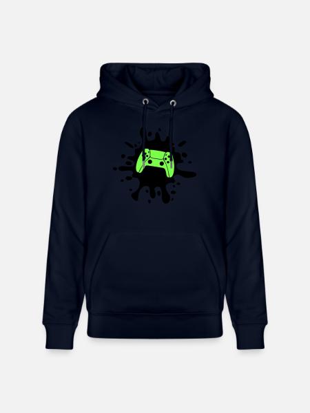 Gamer Gamepad Blobs - Stanley/Stella CRUISER Unisex Organic Hoodie - navy