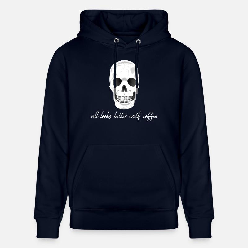 Caféine de café Crâne - Sweat à capuche bio CRUISER Stanley/Stella Unisexe - marine