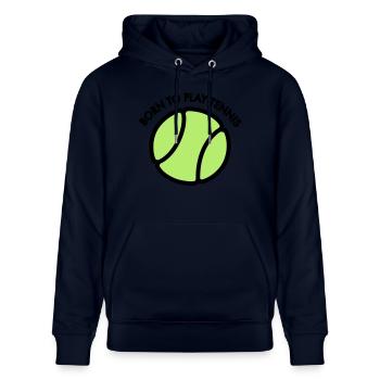 Tennis - Stanley/Stella Unisex Bio-Hoodie CRUISER  - Navy - Vorne - Alina (178cm) & Michal (187cm)