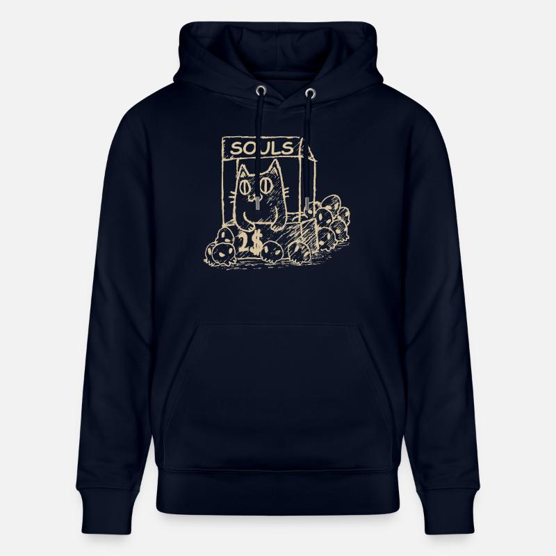 Chat Gothique Goth Halloween - Sweat à capuche bio CRUISER Stanley/Stella Unisexe - marine