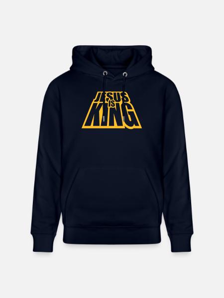 jesus is king quote - Stanley/Stella CRUISER Unisex Organic Hoodie - navy