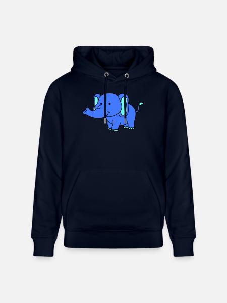 elephant - Stanley/Stella CRUISER Unisex Organic Hoodie - navy