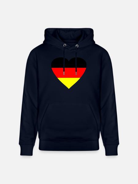 herz_deutschland2 - Stanley/Stella Unisex Bio-Hoodie CRUISER  - Navy