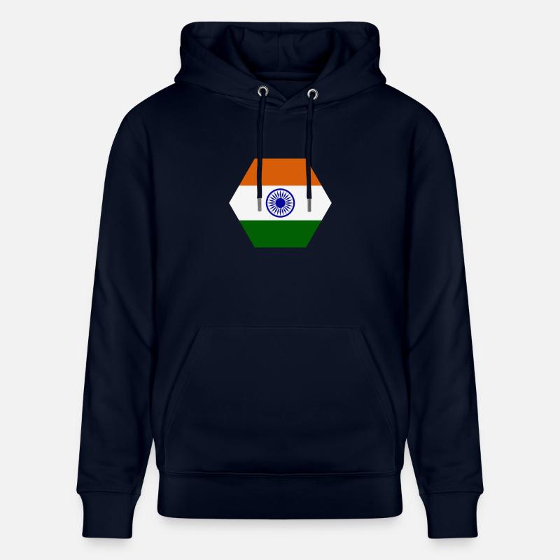 drapeau de l'Inde - Sweat à capuche bio CRUISER Stanley/Stella Unisexe - marine
