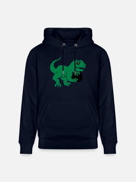bowling dino (3c) - Stanley/Stella CRUISER Unisex Organic Hoodie - navy