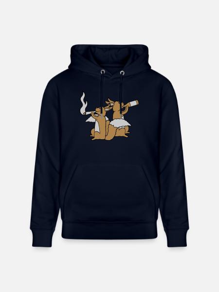 2 Party Squirrels - Stanley/Stella CRUISER Unisex Organic Hoodie - navy