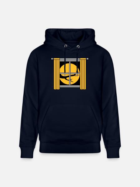 Moon Night Tree Window - Stanley/Stella CRUISER Unisex Organic Hoodie - navy