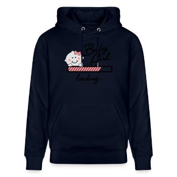Baby Girl loading... - Stanley/Stella Unisex Bio-Hoodie CRUISER  - Navy - Vorne - Alina (178cm) & Michal (187cm)