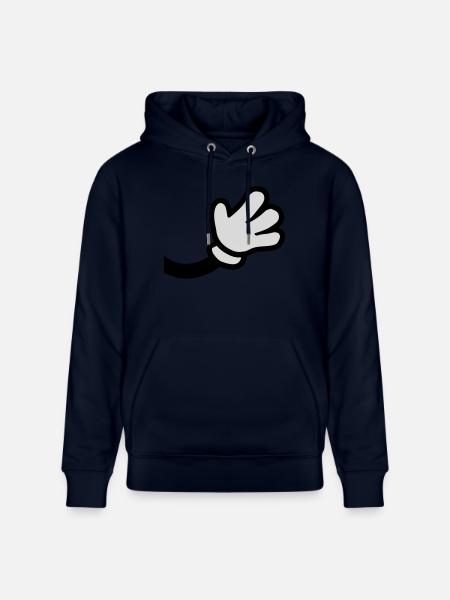Waving Comic Hand - Stanley/Stella CRUISER Unisex Organic Hoodie - navy