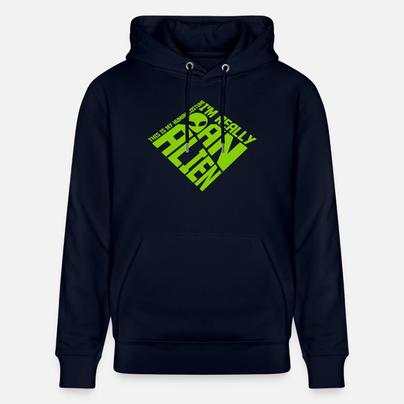 Citation extraterrestre de costume humain - Sweat à capuche bio CRUISER Stanley/Stella Unisexe - marine