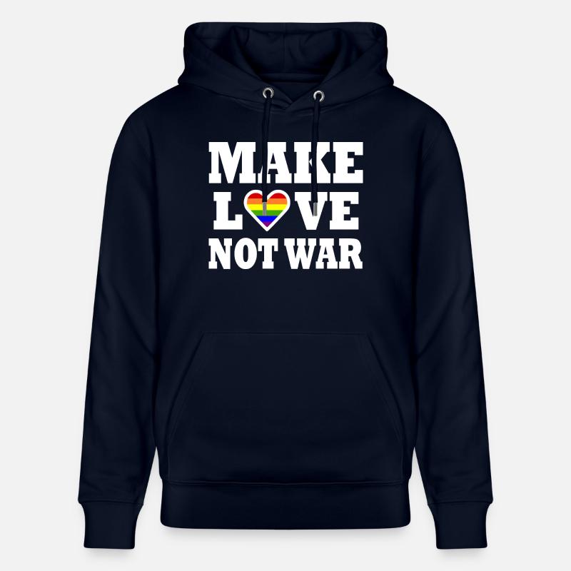 Make love not war - Sweat à capuche bio CRUISER Stanley/Stella Unisexe - marine