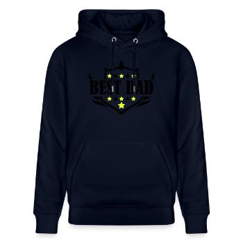 best dad - Stanley/Stella Unisex Bio-Hoodie CRUISER  - Navy - Vorne - Alina (178cm) & Michal (187cm)