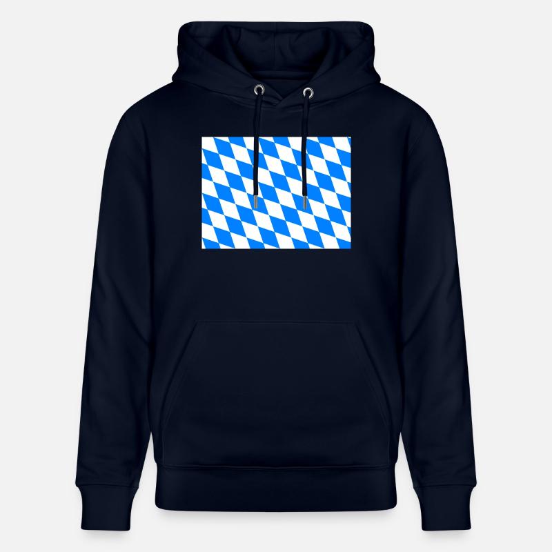 Bayern Bavarian Bavière drapeau diamants vérifier - Sweat à capuche bio CRUISER Stanley/Stella Unisexe - marine