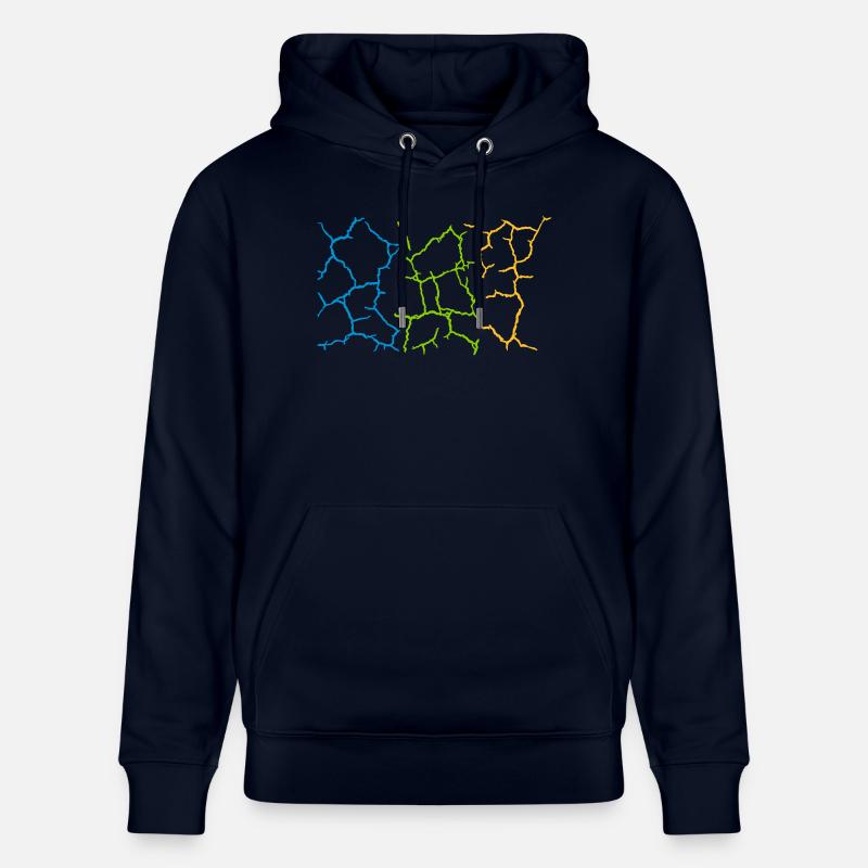 Boden Risse Muster Bunt - Stanley/Stella Unisex Bio-Hoodie CRUISER  - Navy
