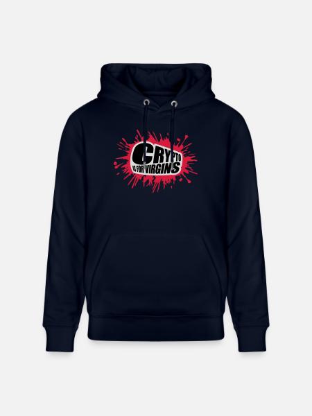 crypto is for virgins - Stanley/Stella CRUISER Unisex Organic Hoodie - navy