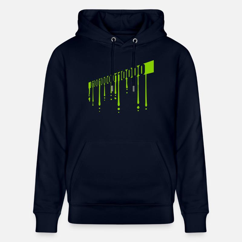 Binary Code Program Language - Stanley/Stella CRUISER Unisex Organic Hoodie - navy