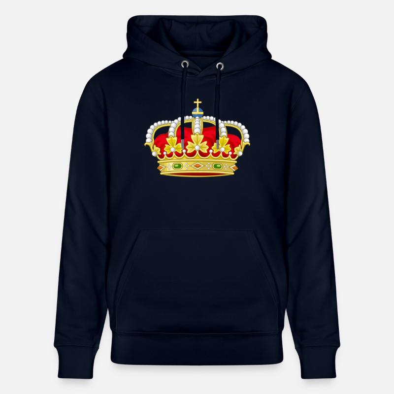 royal crown heraldry king - Sweat à capuche bio CRUISER Stanley/Stella Unisexe - marine
