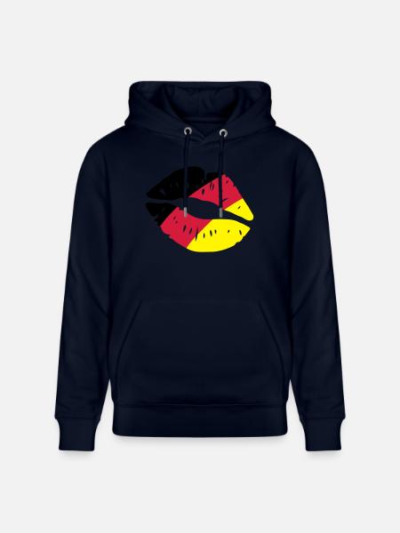 germany kiss lips - Stanley/Stella Unisex Bio-Hoodie CRUISER  - Navy