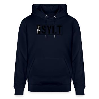 Sylt Insel - Stanley/Stella Unisex Bio-Hoodie CRUISER  - Navy - Vorne - Alina (178cm) & Michal (187cm)