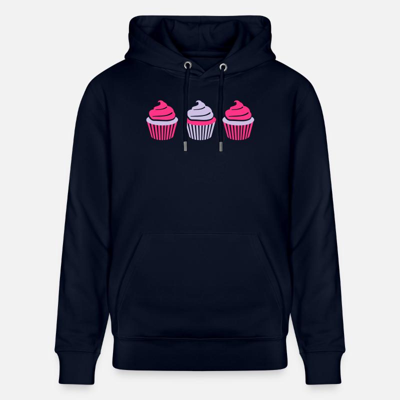 Cupcake - Stanley/Stella CRUISER Unisex Organic Hoodie - navy
