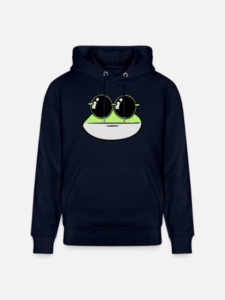 Frog funny sunglasses - Stanley/Stella CRUISER Unisex Organic Hoodie - navy