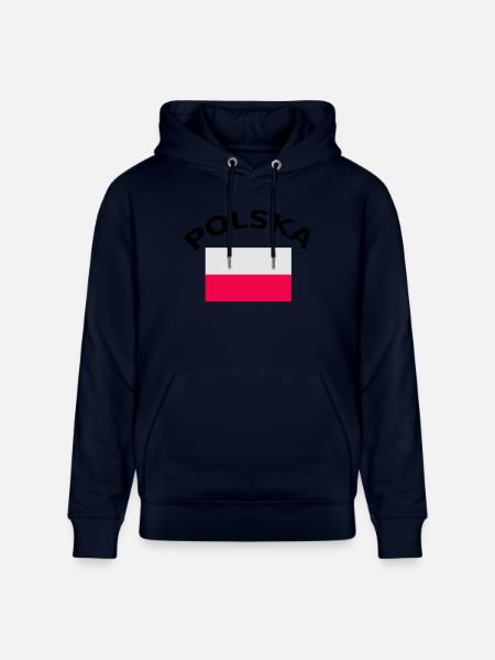 Pologne, Polska, drapeau, drapeau - Sweat à capuche bio CRUISER Stanley/Stella Unisexe - marine