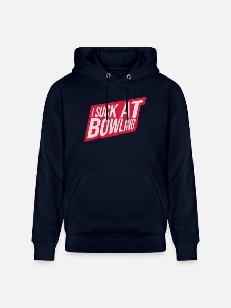 I suck at bowling - Stanley/Stella CRUISER Unisex Organic Hoodie - navy