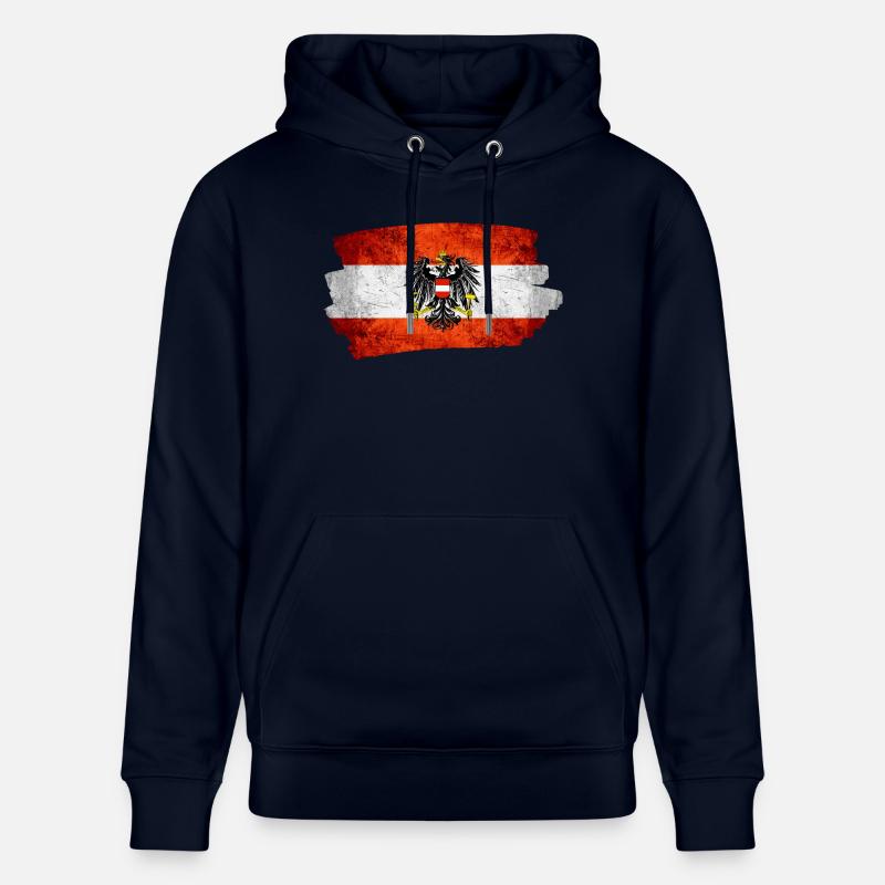 Drapeau de l’Autriche - Sweat à capuche bio CRUISER Stanley/Stella Unisexe - marine