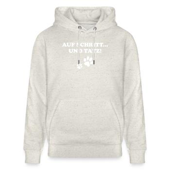 Auf Schritt Und Tatz - Stanley/Stella Unisex Bio-Hoodie CRUISER  - Beige meliert - Vorne - Alina (178cm) & Michal (187cm)