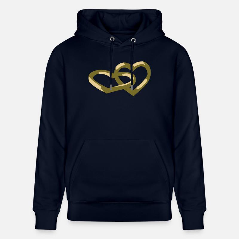Alliances, bagues, de mariage, mariés - Sweat à capuche bio CRUISER Stanley/Stella Unisexe - marine