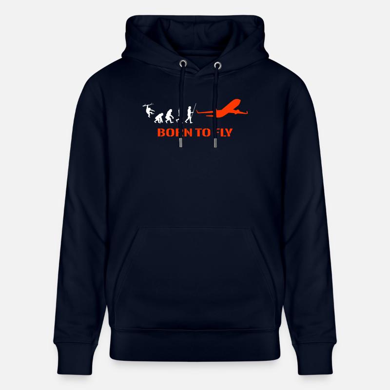 Flugzeug Pilot Evolution - Stanley/Stella Unisex Bio-Hoodie CRUISER  - Navy