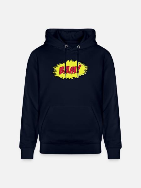 Comic Book BAM! - Stanley/Stella CRUISER Unisex Organic Hoodie - navy