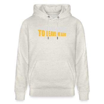 leave me alone day - Stanley/Stella Unisex Bio-Hoodie CRUISER  - Beige meliert - Vorne - Alina (178cm) & Michal (187cm)