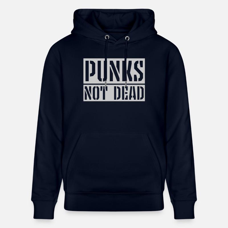 punks pas mort citation - Sweat à capuche bio CRUISER Stanley/Stella Unisexe - marine