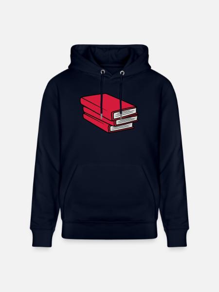 3 Books Stack Design - Stanley/Stella CRUISER Unisex Organic Hoodie - navy