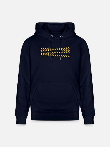 Security tape blocking zone - Stanley/Stella CRUISER Unisex Organic Hoodie - navy