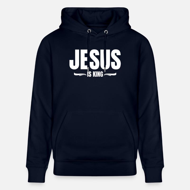 JESUS IS KING - Sweat à capuche bio CRUISER Stanley/Stella Unisexe - marine