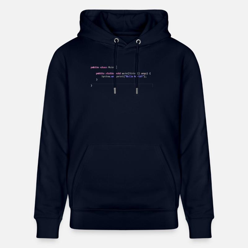 Java Hello World! Geschenkidee - Stanley/Stella Unisex Bio-Hoodie CRUISER  - Navy