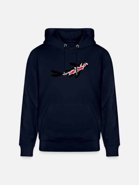 Koi Fish Nishikigoi Design - Stanley/Stella CRUISER Unisex Organic Hoodie - navy