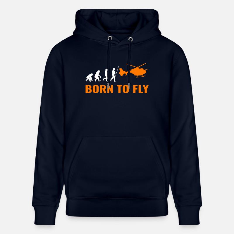 Hubschrauber Evolution Helikopter Pilot - Stanley/Stella Unisex Bio-Hoodie CRUISER - Navy