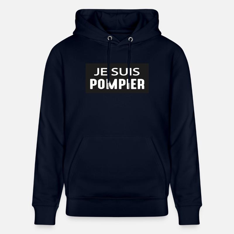 JE SUIS POMPIER - Sweat à capuche bio CRUISER Stanley/Stella Unisexe - marine