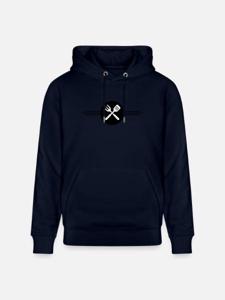 Grill cutlery icon - Stanley/Stella CRUISER Unisex Organic Hoodie - navy