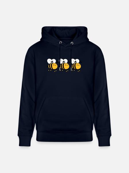 3 busy bees - Stanley/Stella CRUISER Unisex Organic Hoodie - navy